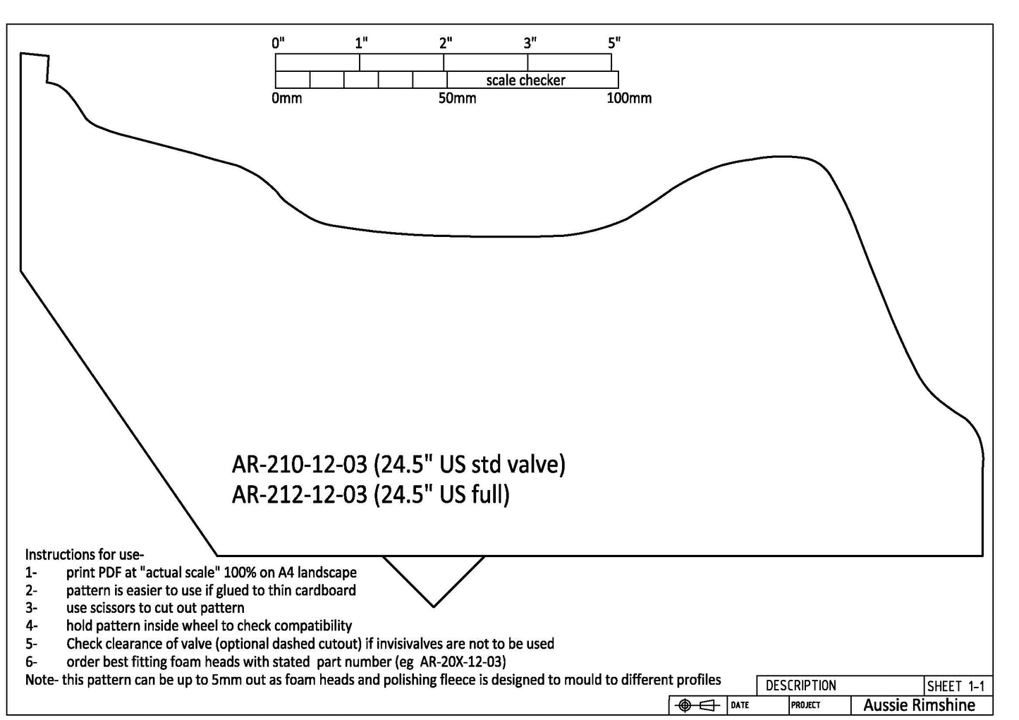 AR-210 Foam Head 24.5 x 8.25 Standard Valve US